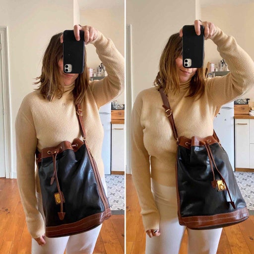 Céline leather bucket bag