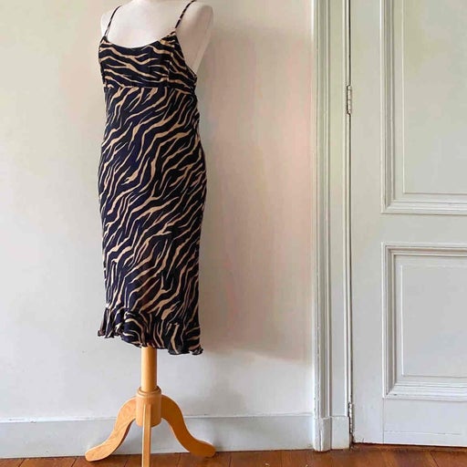 Zebra slip dress