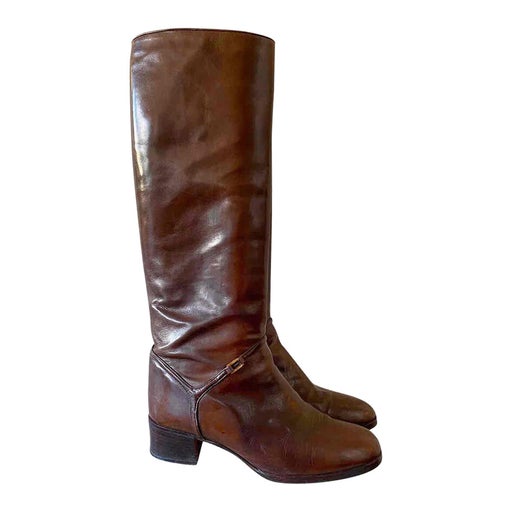 Bottes cavalières en cuir 