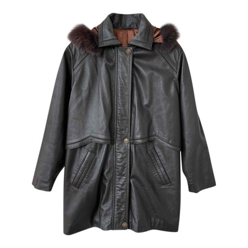 Leather parka