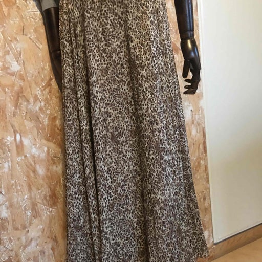 Leopard silk skirt