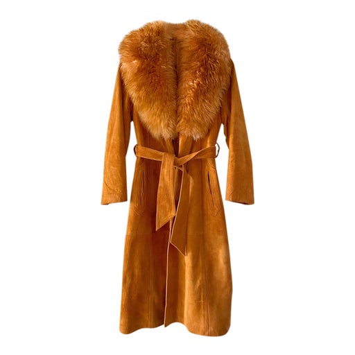 Shearling trench coat