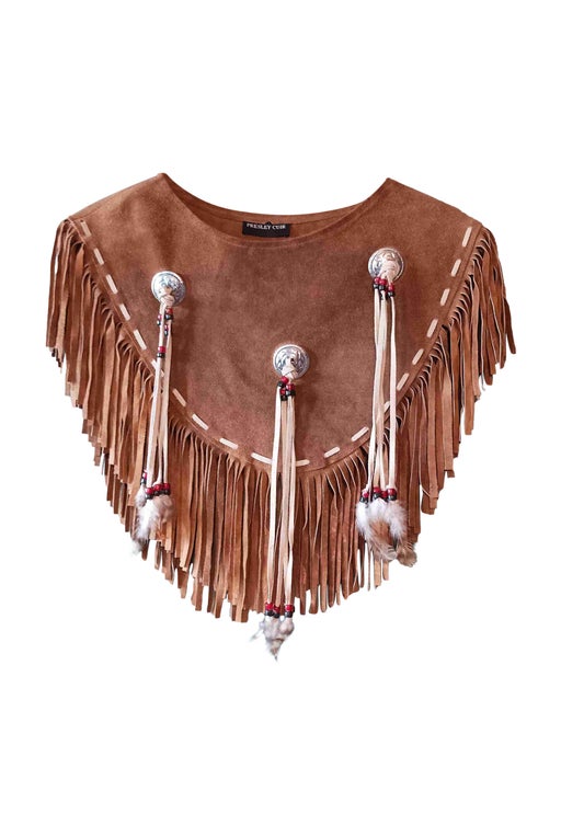 Leather poncho