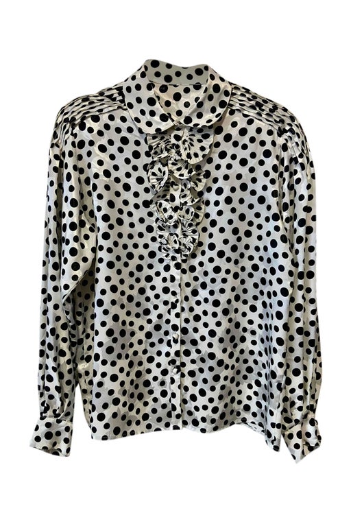 Louis Féraud polka dot blouse