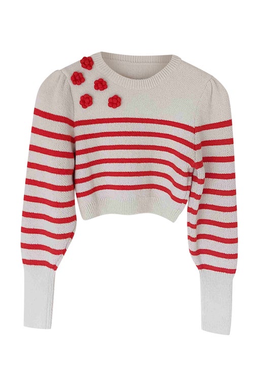 Crop sailor sweater