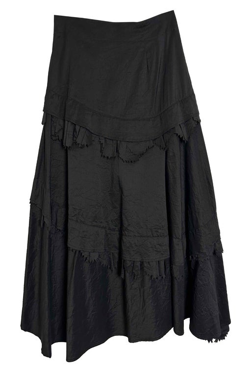 Crinkled cotton skirt