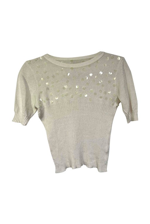 Sequined knit top