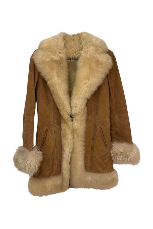 Suede and fur coat