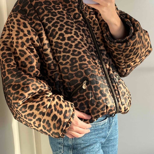 Leopard down jacket