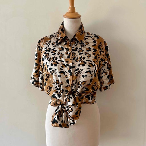 Leopard silk shirt