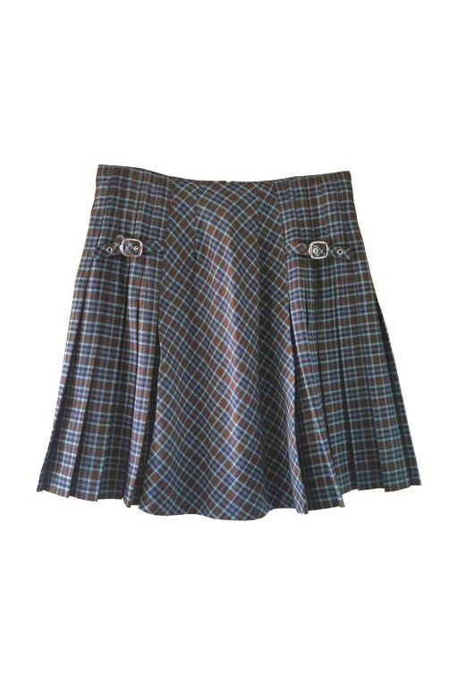 Checked mini skirt