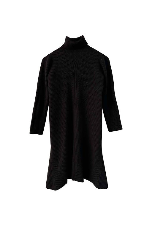 Wool turtleneck dress