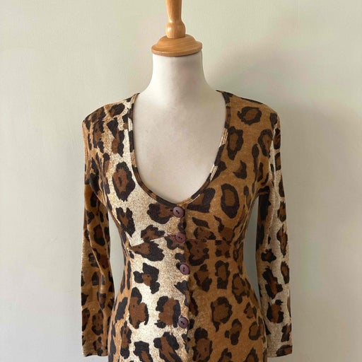 Leopard angora dress