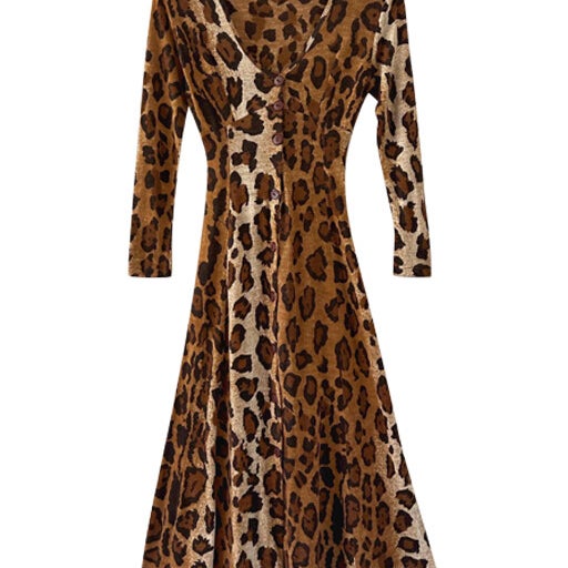 Leopard angora dress