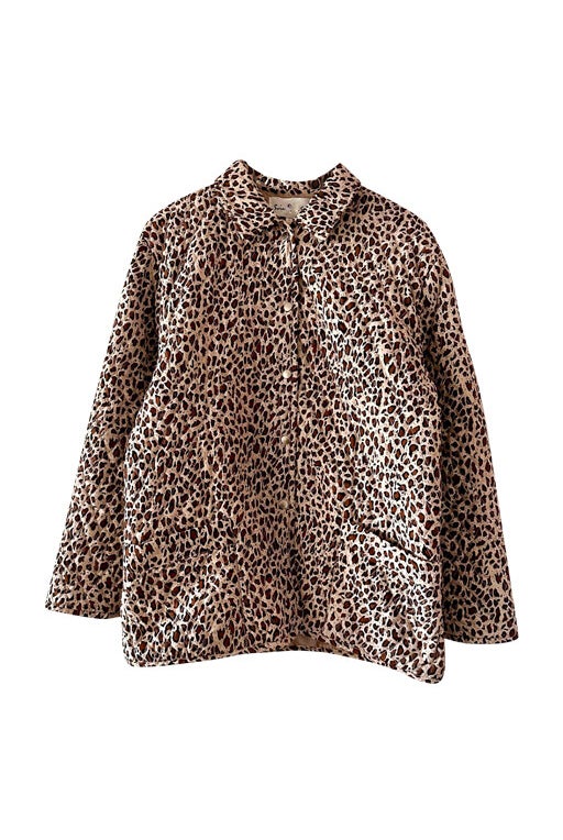 Veste en soie léopard 