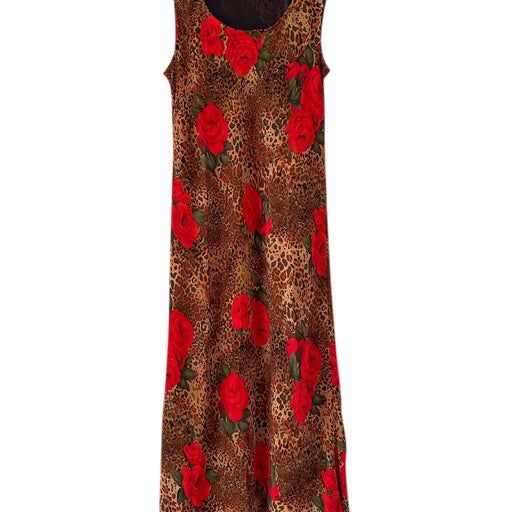 Leopard floral dress