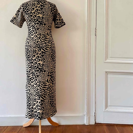 Leopard wool dress 