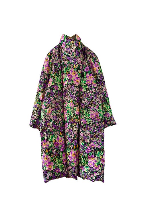 Reversible floral down jacket