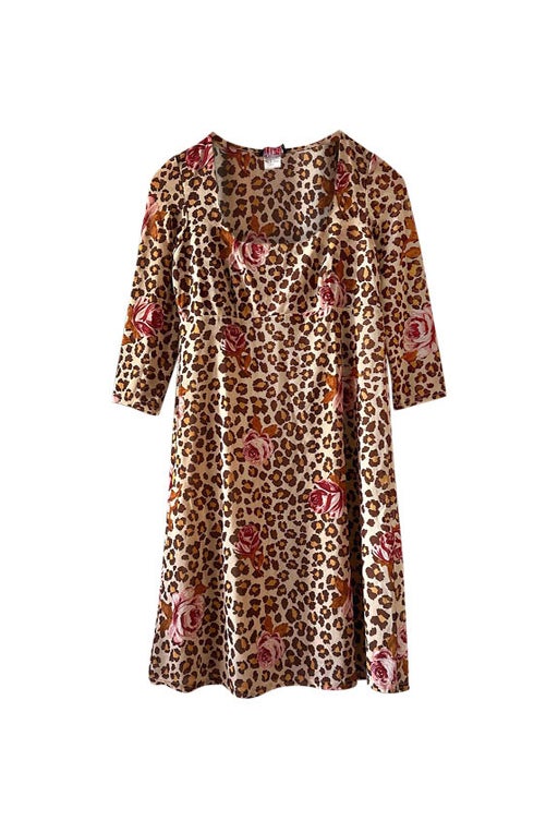 Leopard floral dress 