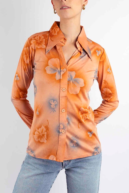 70's floral shirt