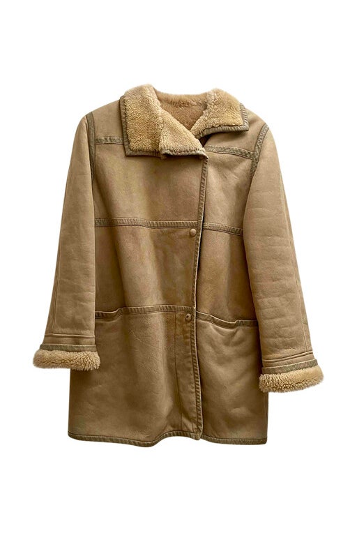 Manteau en peau lainée Courrèges