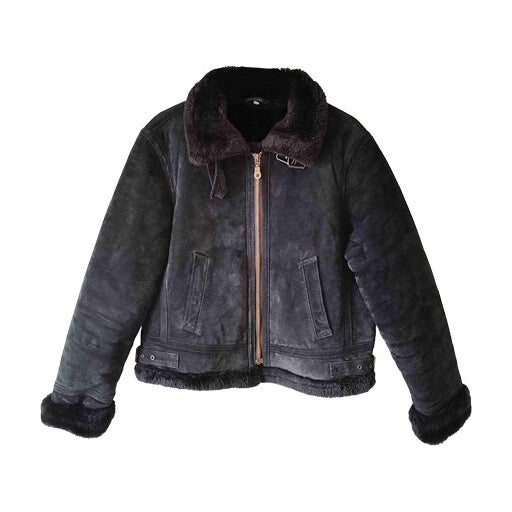 Leather bomber