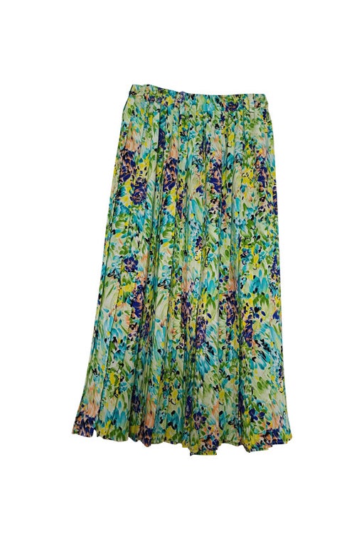 Pleated floral skirt 