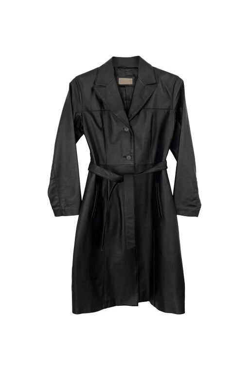 Leather trench coat 