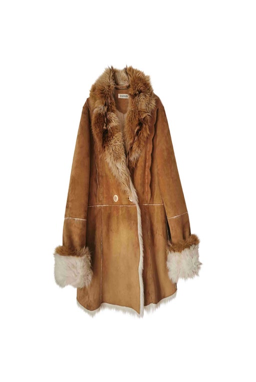 Balmain shearling coat 