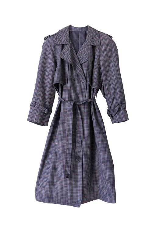 Trench-coat à carreaux
