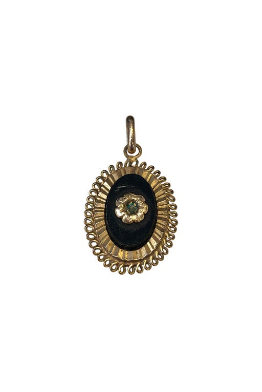 Gold metal pendant 