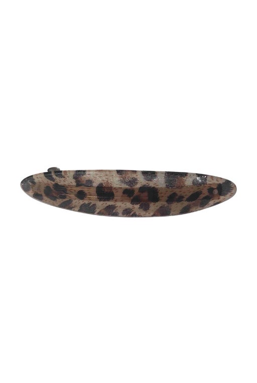 Leopard hair barrette