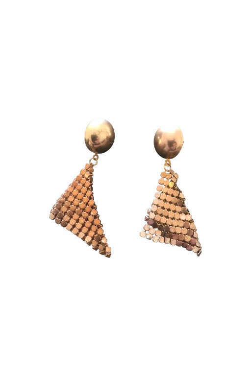 Metal pierced earrings
