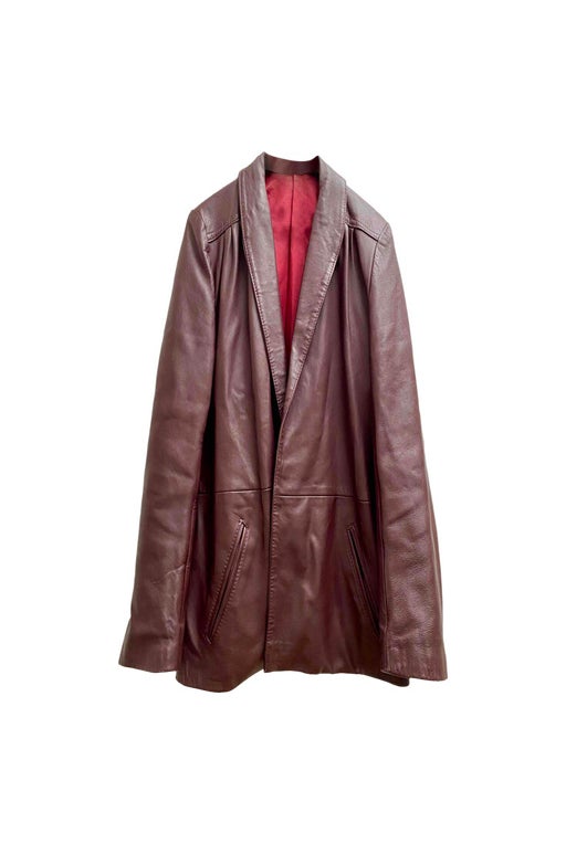 Burgundy leather jacket