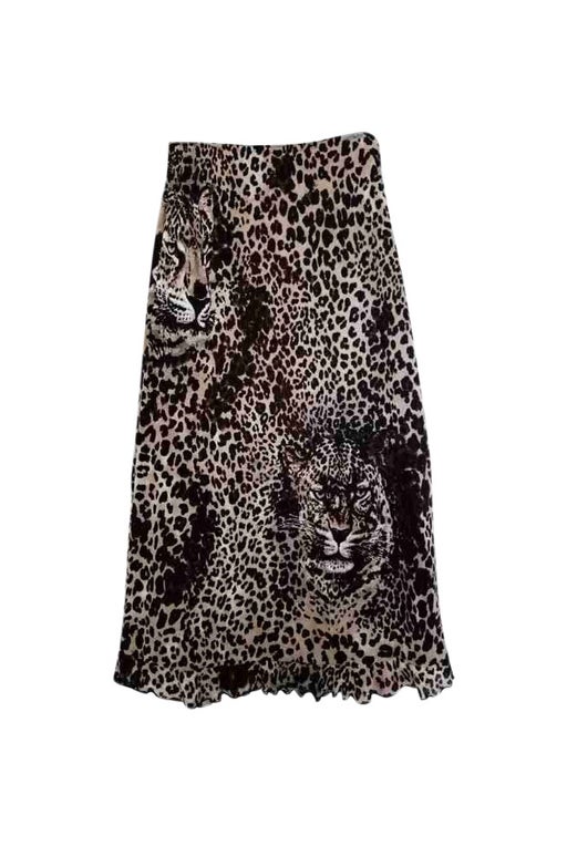 Leopard skirt with ruffle