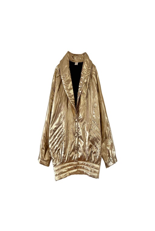 Gold metallic down jacket