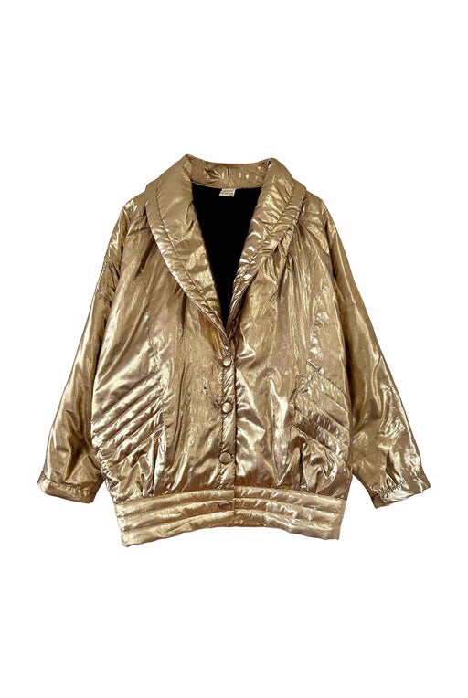 Gold metallic down jacket