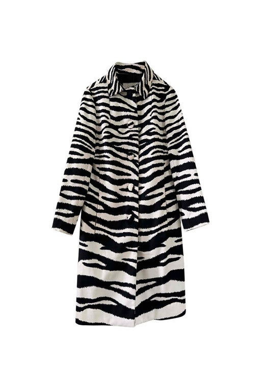 Zebra trench coat 