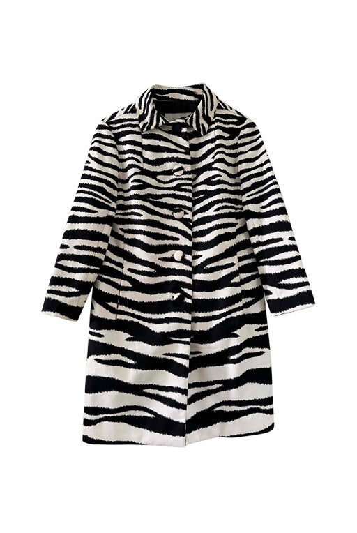 Zebra trench coat 