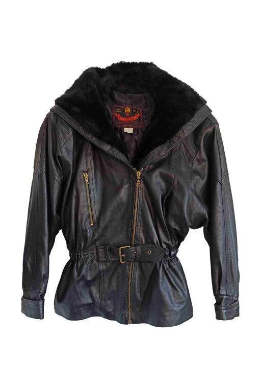 Leather bomber