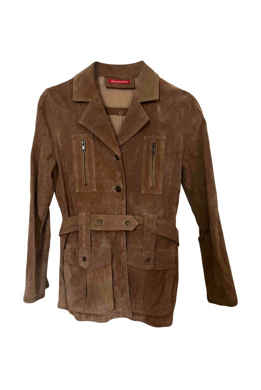 Leather safari jacket 