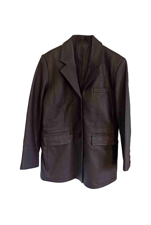 Leather blazer 