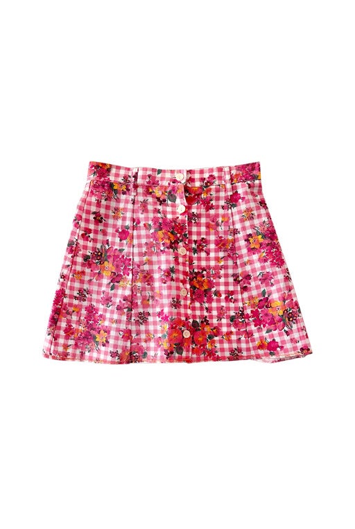 Floral mini skirt 