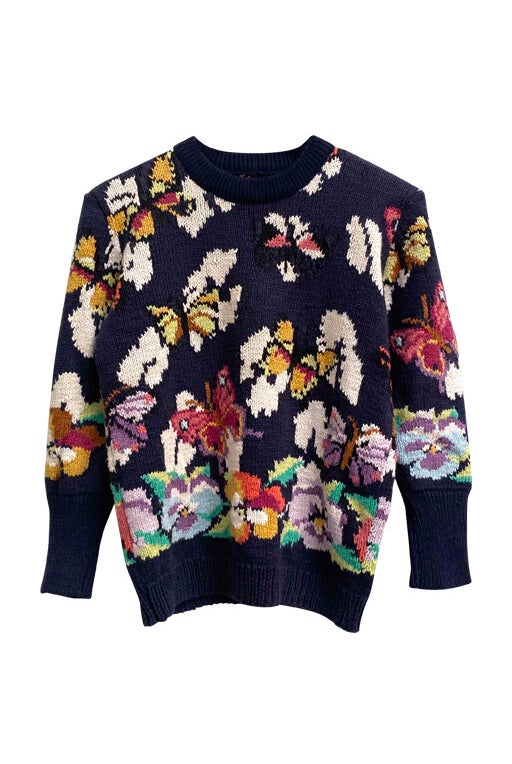 Pull à fleurs 