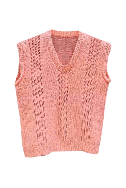 Sleeveless wool sweater 