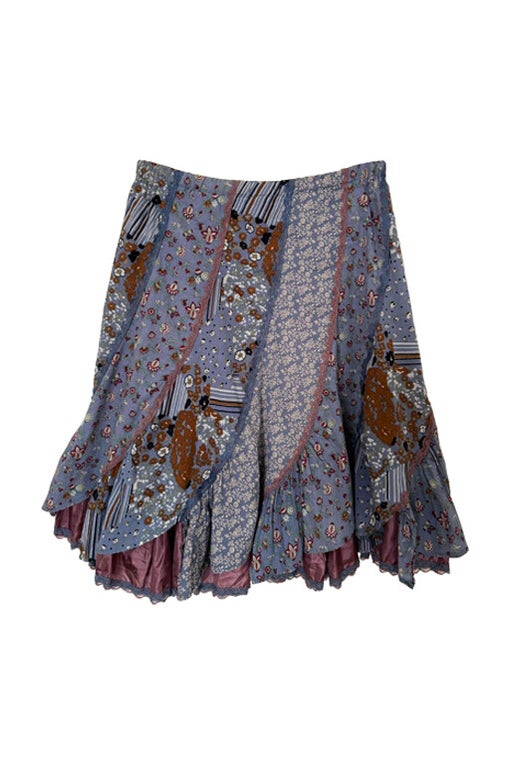 Floral patchwork skirt 