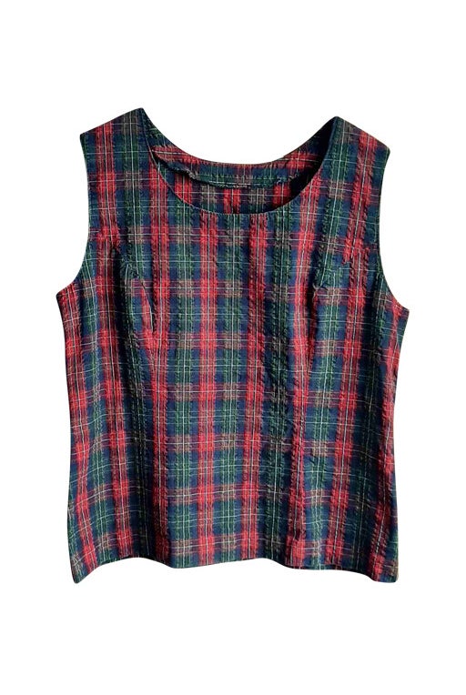 Checked tank top 