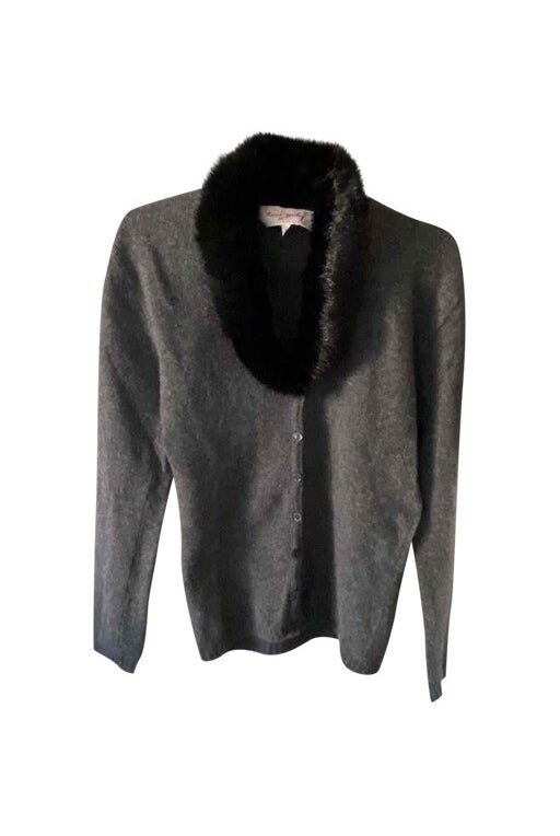 Wool and fur cardigan 