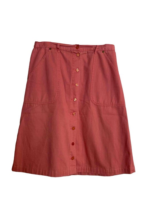 Buttoned cotton skirt 
