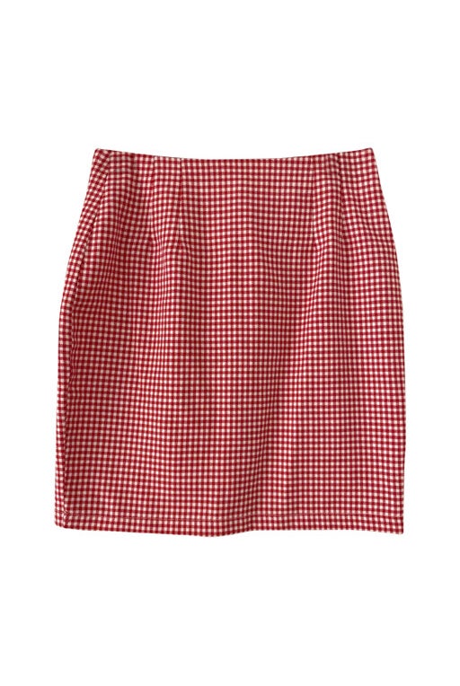 Gingham mini skirt